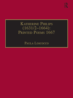 cover image of Katherine Philips (1631/2–1664)